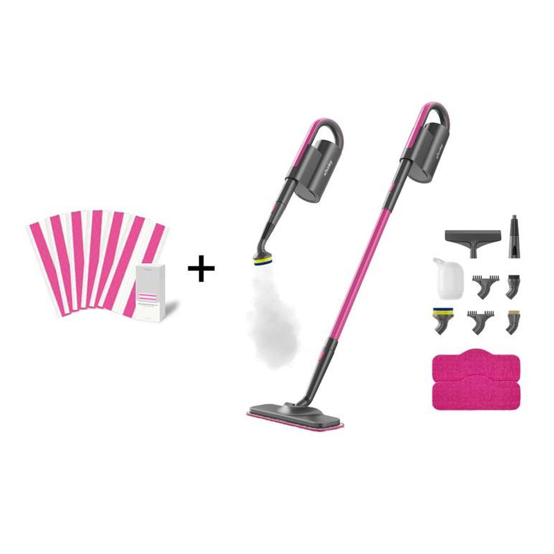 Schenley 7-In-1 Steam Mop with Detachable Handheld Steamer for Walls, Floors, Tiles, Tackles Grease & Sticky Messes, Includes Multiple Accessories Cleaning Tools Cleaning Set