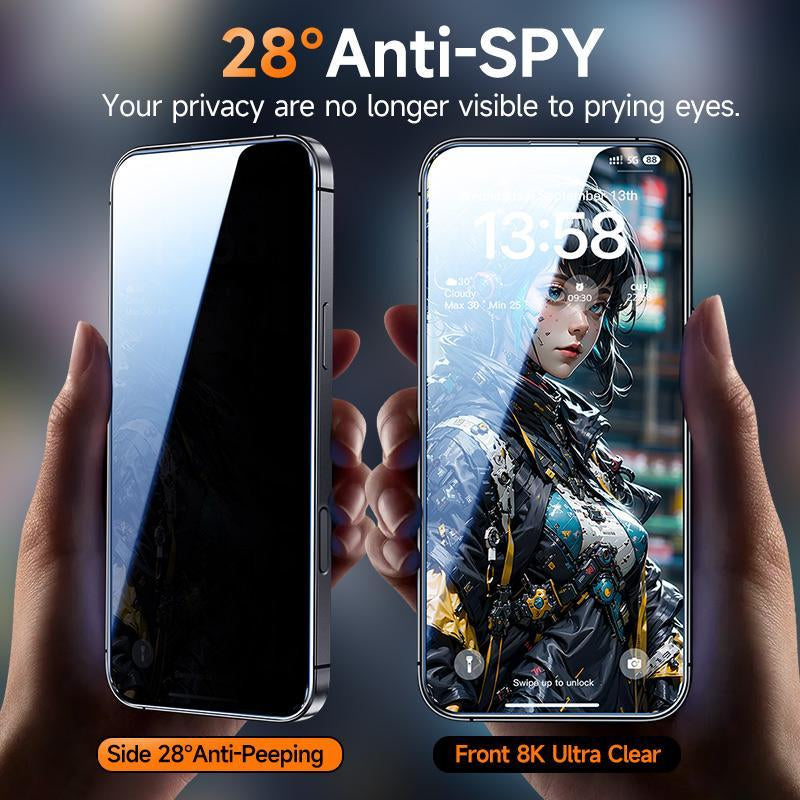 Magic John Privacy Tempered Glass Screen Protector for Iphone 16 Series/Samsung/Google, Shockproof Fingerprint Proof Phone Protective Film, Phone Accessories, Boyfriend Gift, Best Friend Gifts, Phone Screen Protectors