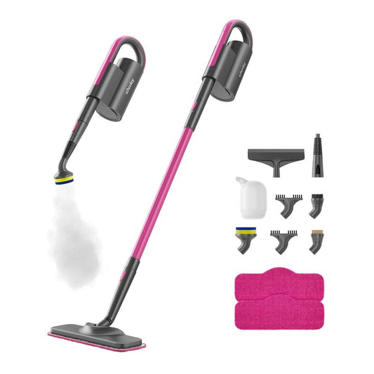 Schenley 7-In-1 Steam Mop with Detachable Handheld Steamer for Walls, Floors, Tiles, Tackles Grease & Sticky Messes, Includes Multiple Accessories Cleaning Tools Cleaning Set