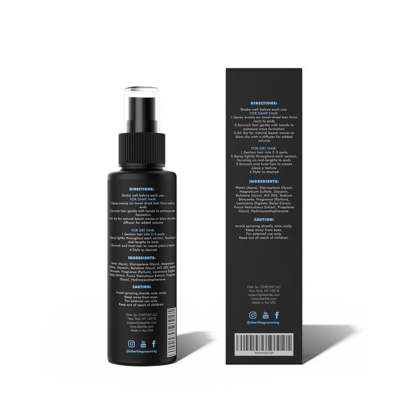 Aberlite Grit+Grace Sea Salt Spray for Men & Women Beach Look - Hair Texture Styling Product for Beach Waves - Curly & Wavy Hair Texture Spray