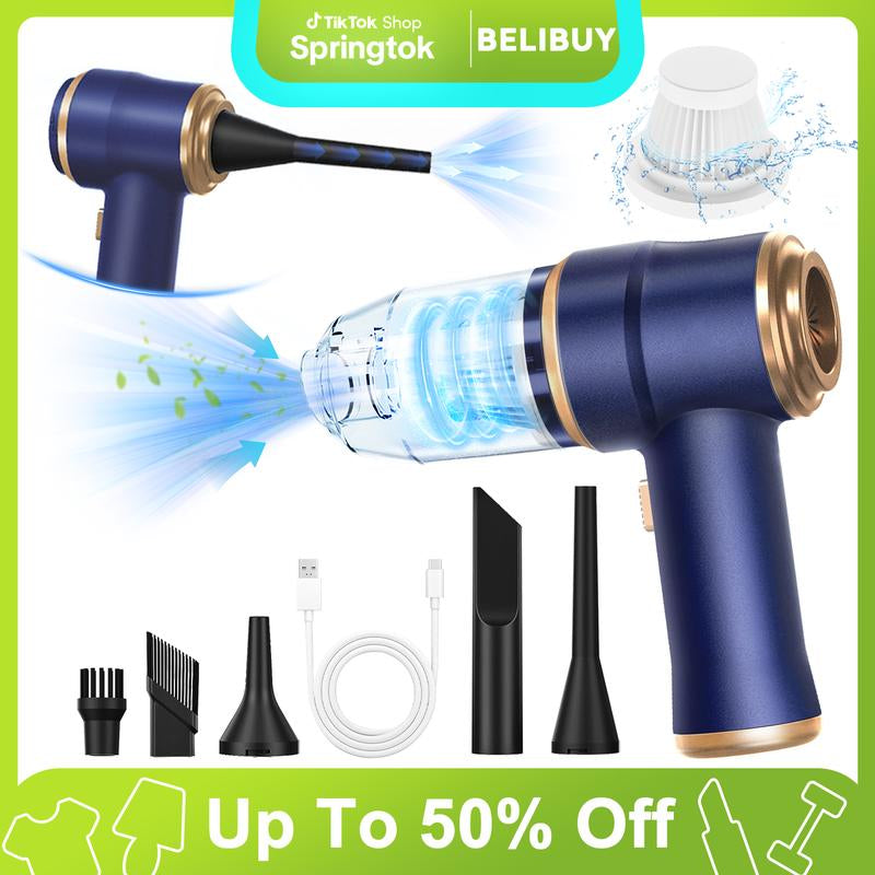 BELBUY Handheld Car Vacuum Cleaner, 19000Pa Vacuum Cleaner and Air Gun, 120W High-Power Wireless Handheld Car Vacuum Cleaner, Equipped with Two Filters and Multiple Nozzles, Suitable for Cars, Homes, Offices, and Pets.
