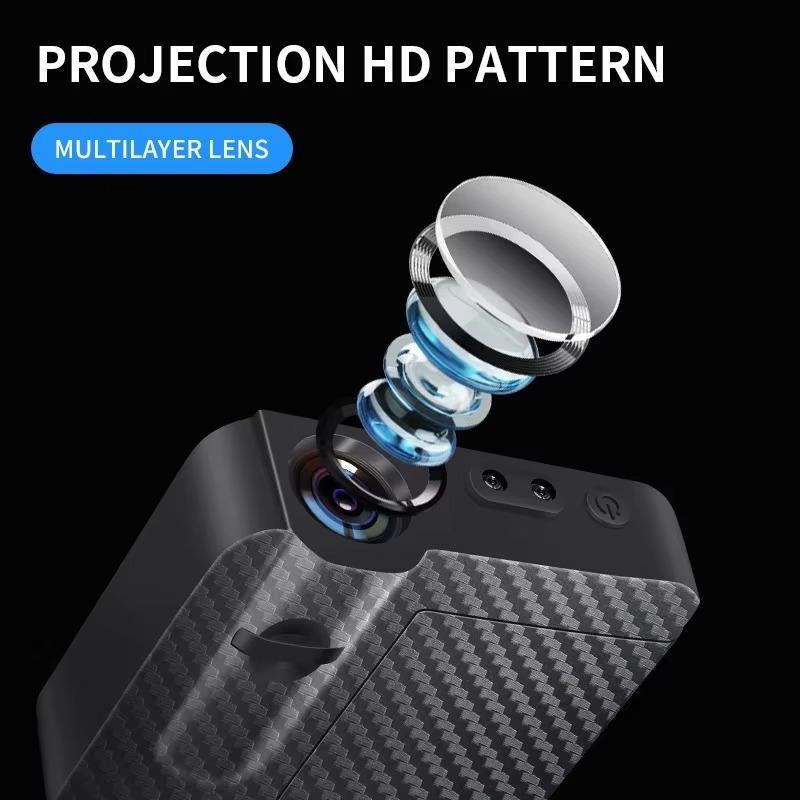 Car Welcome Light, Logo Light, 2Pcs, Wireless Carbon Fiber Pattern, Infrared Door Sensor Projection, Stylish Lighting Feature