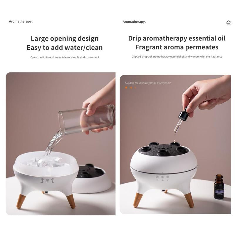 Portable Creative Jellyfish Design Air Humidifier, Remote Control Dynamic Fragrance Mist Maker, Decorative Night Light for Home Office