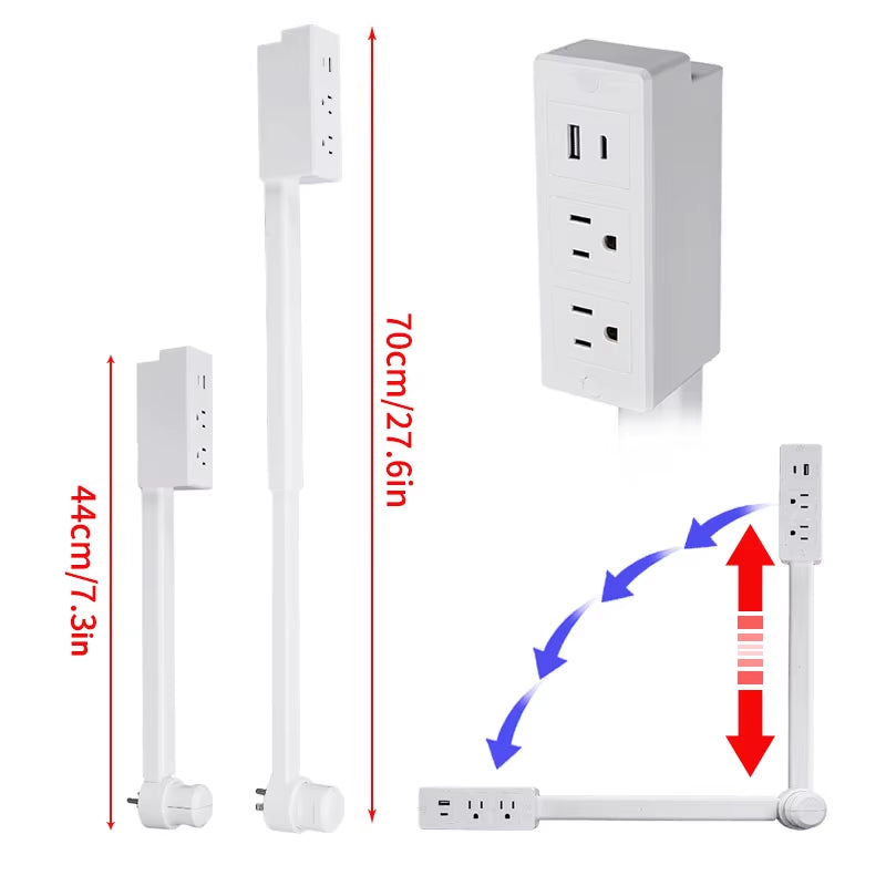 2025 Hot Sale Access Hard-To-Reach Outlets Power Socket Expander Electrical Outlet Extender