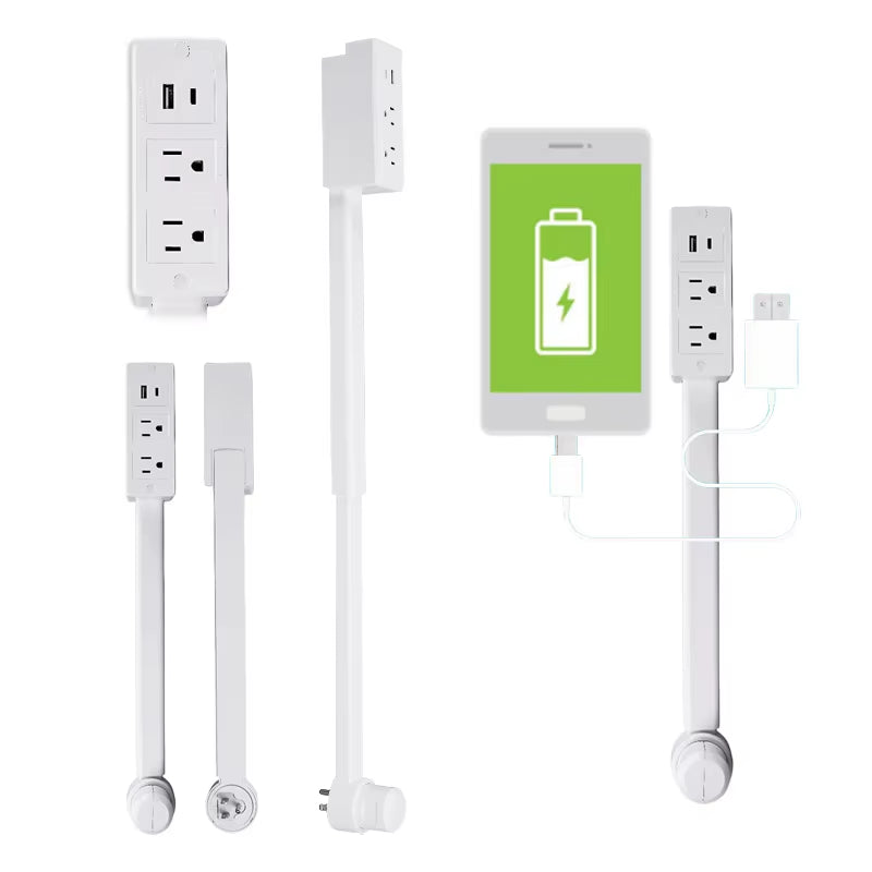 2025 Hot Sale Access Hard-To-Reach Outlets Power Socket Expander Electrical Outlet Extender