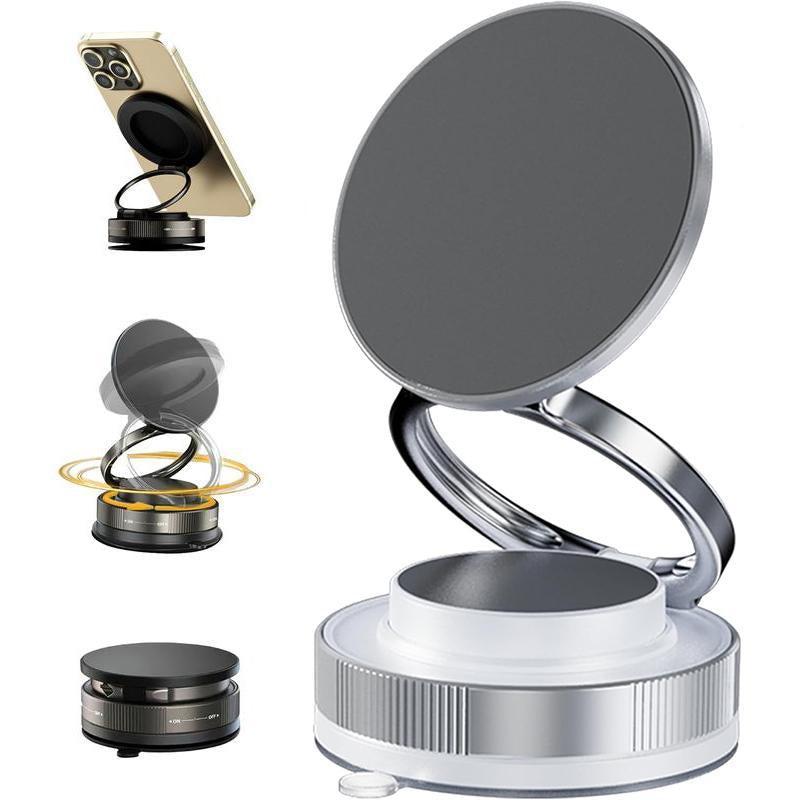 Magnetic Car Phone Mount – Works on Car Dash, Desk, or Bathroom Wall, Compatible with Iphone & Android